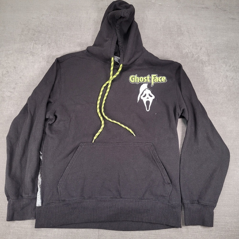 Ghost Face Hoodie Scream Movie Black Pullover Bioworld‎ Sweatshirt Medium